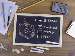 Chalkboard with credit score piggy bank Uagxz.width .jpg