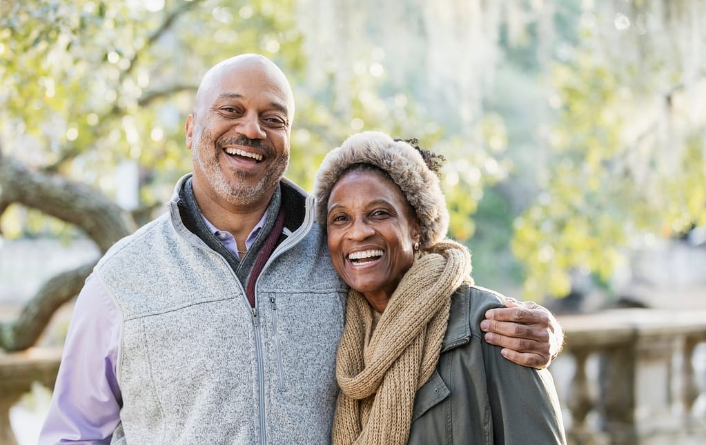 senior couple outdoors