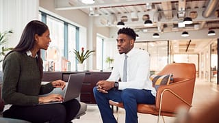 man and woman in job interview.width
