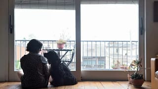 woman on floor in front of a window with dog.width .jpg