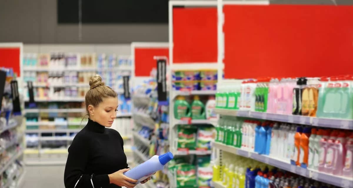 Woman carrying basket while shopping in a big.width FeXQF.jpg