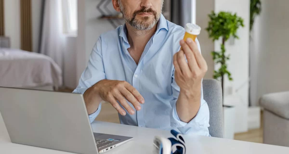 Adult person using laptop and looking at a pr.width .jpg