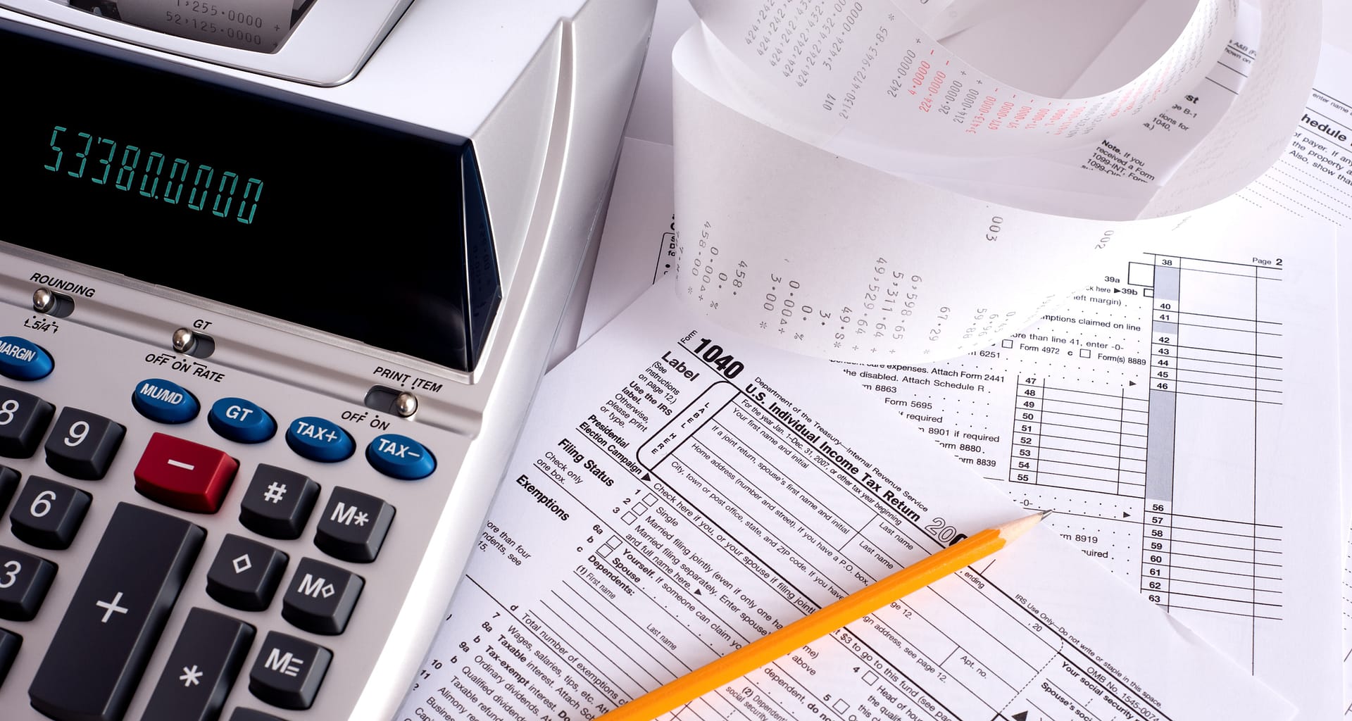 gettyimages adding machine taxes