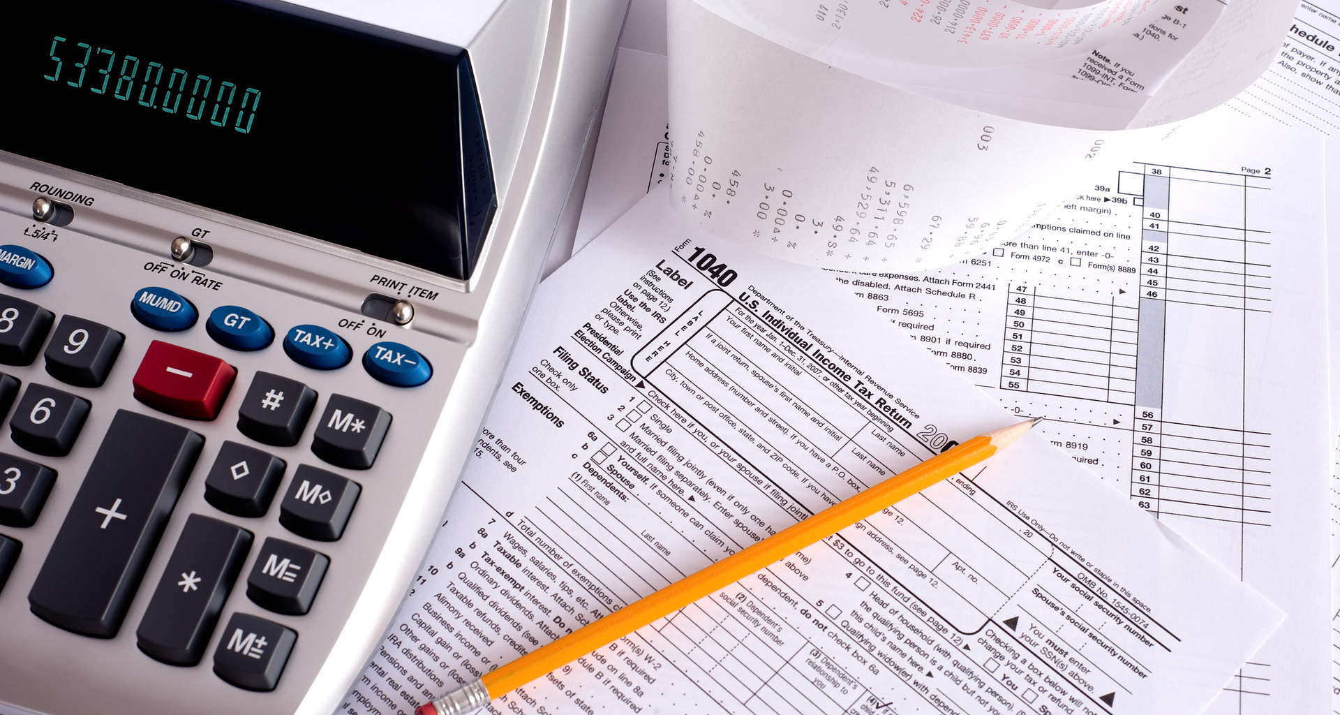 gettyimages adding machine taxes