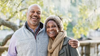 senior couple outdoors