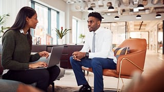 man and woman in job interview.width