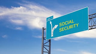 social security options highway sign fork in the road