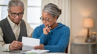 OlderJ couple sit and go over their bills KKt.width .jpg