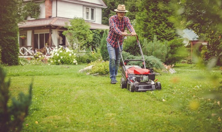 man mowing lawn.width