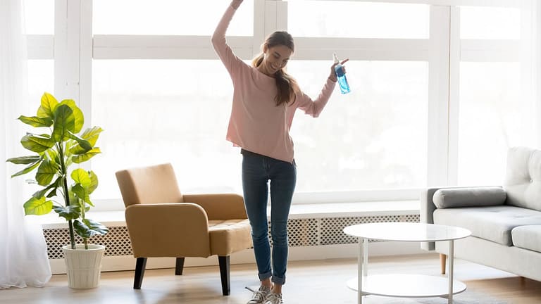 woman cleaning apartment.width